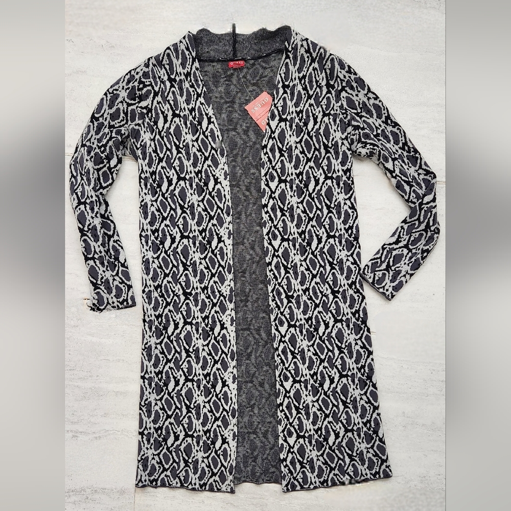 GUESS Monty Duster Cardigan Snake Print